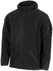 Jachetă Fleece Tactical Negru MFH - Fermoare YKK, Panouri Velcro