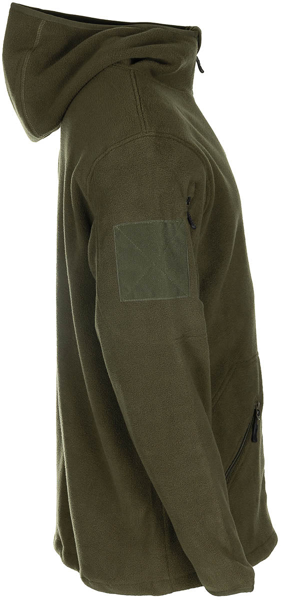 Jachetă Fleece Tactical Oliv MFH - Fermoare YKK, Buzunare Braț