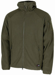 Jachetă Fleece ViperGrid Oliv MFH - Fermoar YKK, Ranforsări Umeri