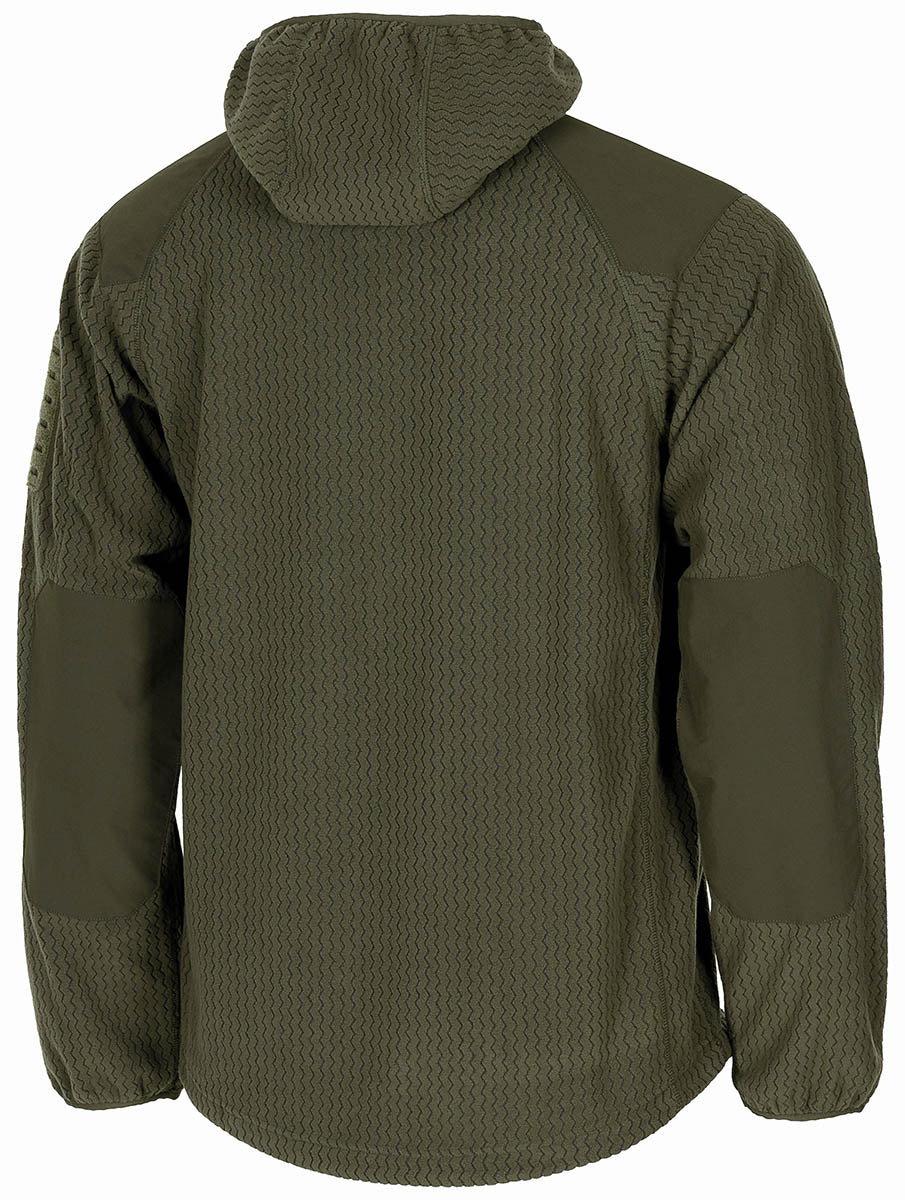 Jachetă Fleece ViperGrid Oliv MFH - Fermoar YKK, Ranforsări Umeri