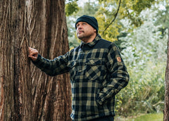 Jachetă Houthakkers Sherpa Negru/Olive Fostex - Căldură Robustă și Versatilitate