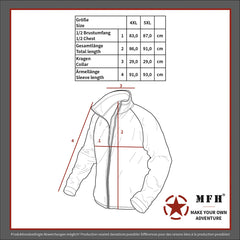 Jachetă Iarnă Brit. Thermojacke Negru MFH - Fermoar dublu sens, Guler cu fleece