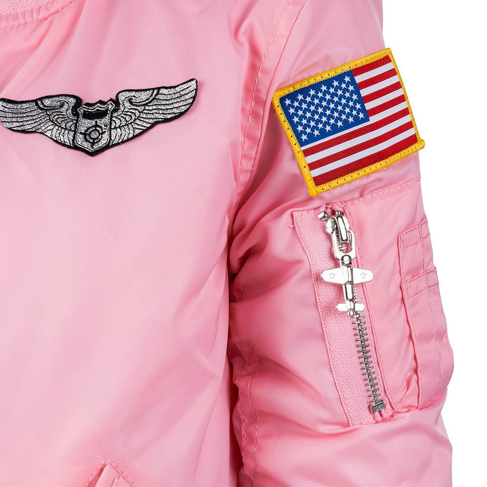 Jachetă Kinder MA-1 Flight Roze - Stil Aviatic și Spirit de Aventură