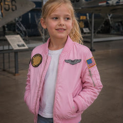 Jachetă Kinder MA-1 Flight Roze - Stil Aviatic și Spirit de Aventură