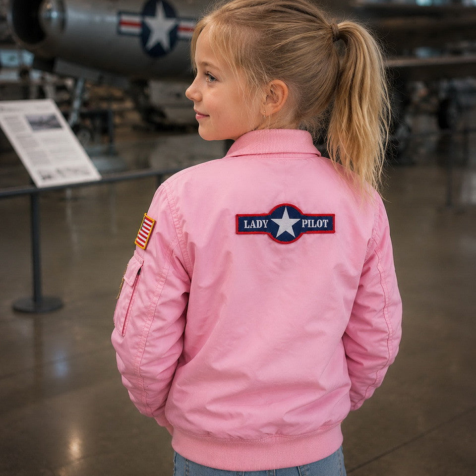Jachetă Kinder MA-1 Flight Roze - Stil Aviatic și Spirit de Aventură