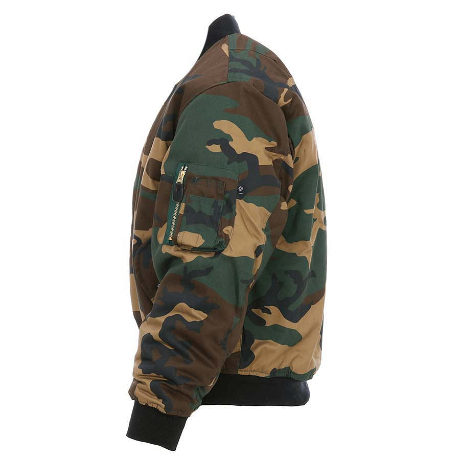 Jachetă MA-1 Camo Woodland Fostex Garments - Adaptabilitate Strategică