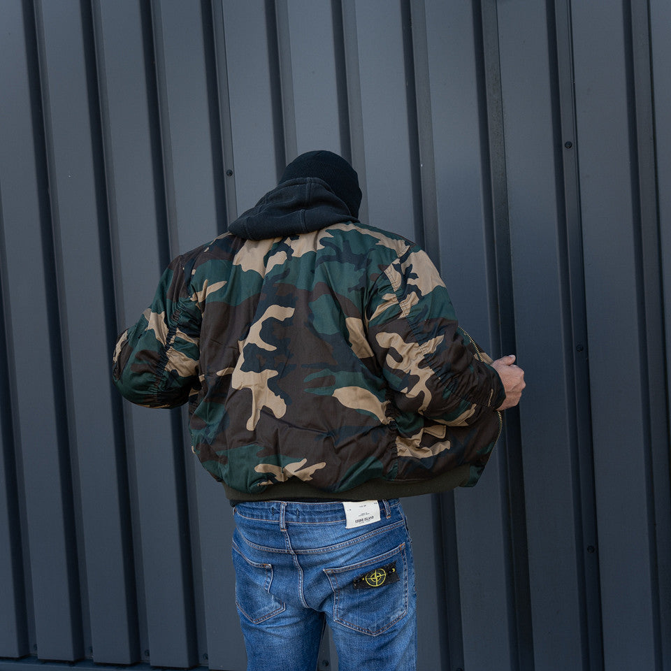 Jachetă MA-1 Camo Woodland Fostex Garments - Adaptabilitate Strategică