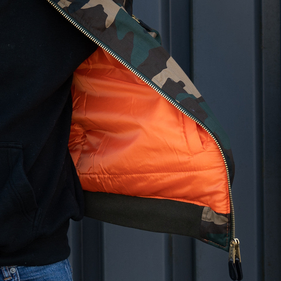 Jachetă MA-1 Camo Woodland Fostex Garments - Adaptabilitate Strategică