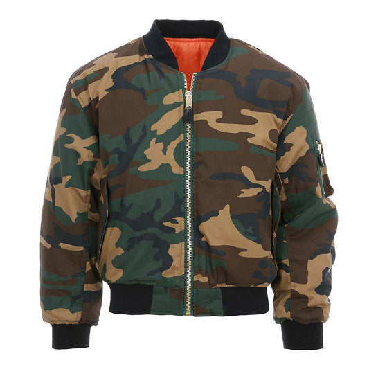 Jachetă MA-1 Camo Woodland Fostex Garments - Adaptabilitate Strategică