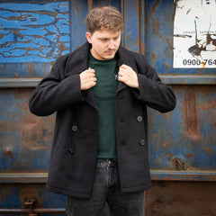 Jachetă Pea Coat Marine Jekker Negru Fostex - Căldură Neclintită, Stil Adevărat