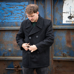 Jachetă Pea Coat Marine Jekker Negru Fostex - Căldură Neclintită, Stil Adevărat