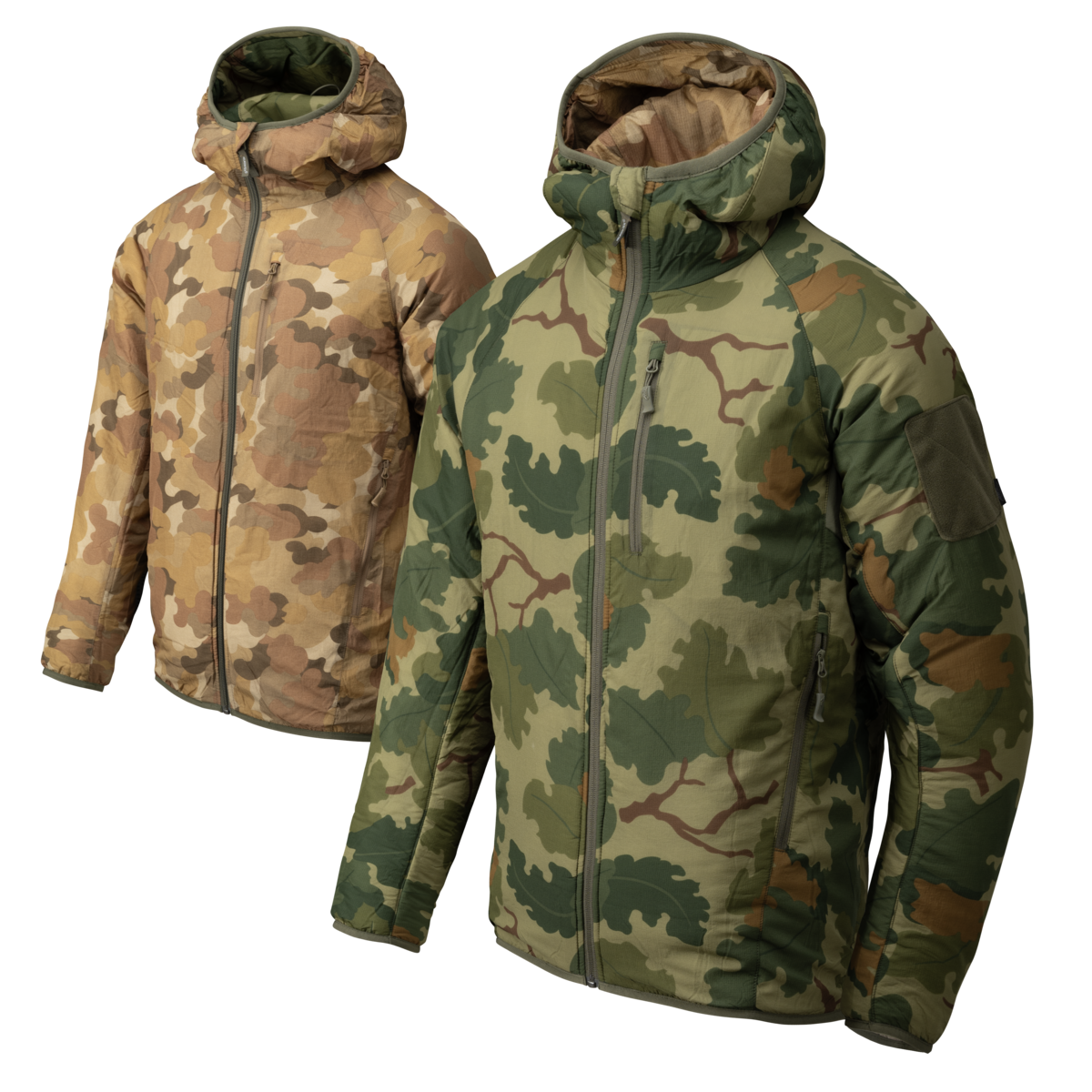 Jachetă Reversibilă Helikon-Tex Wolfhound Hoodie® Mitchell Camo Leaf/Clouds