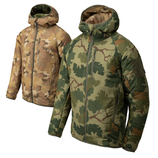 Jachetă Reversibilă Helikon-Tex Wolfhound Hoodie® Mitchell Camo Leaf/Clouds