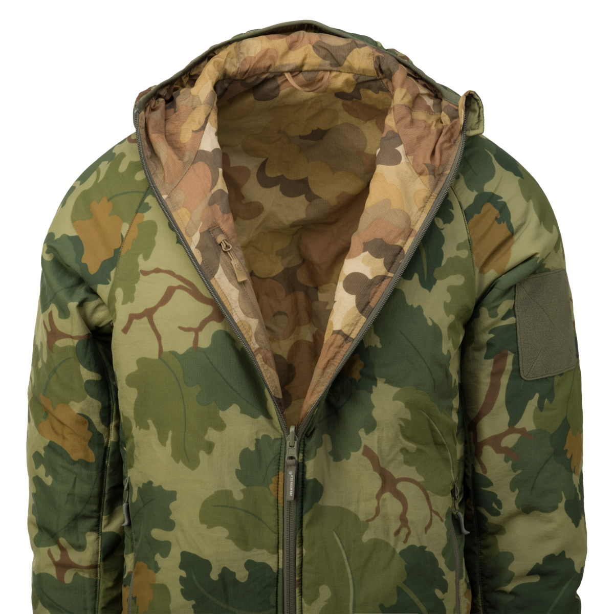 Jachetă Reversibilă Helikon-Tex Wolfhound Hoodie® Mitchell Camo Leaf/Clouds