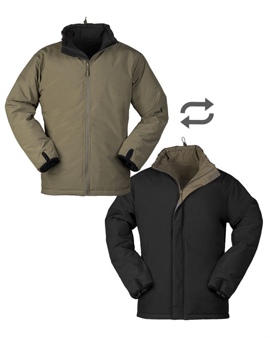Jachetă Reversibilă Mil-Tec Cold Weather – Sorona 160 g/m², Ranger Green/Negru