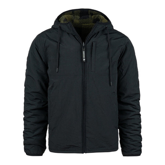 Jachetă Reversible Sherpa Softshell Negru/Olive - Adaptabilitate Tactica Maximă