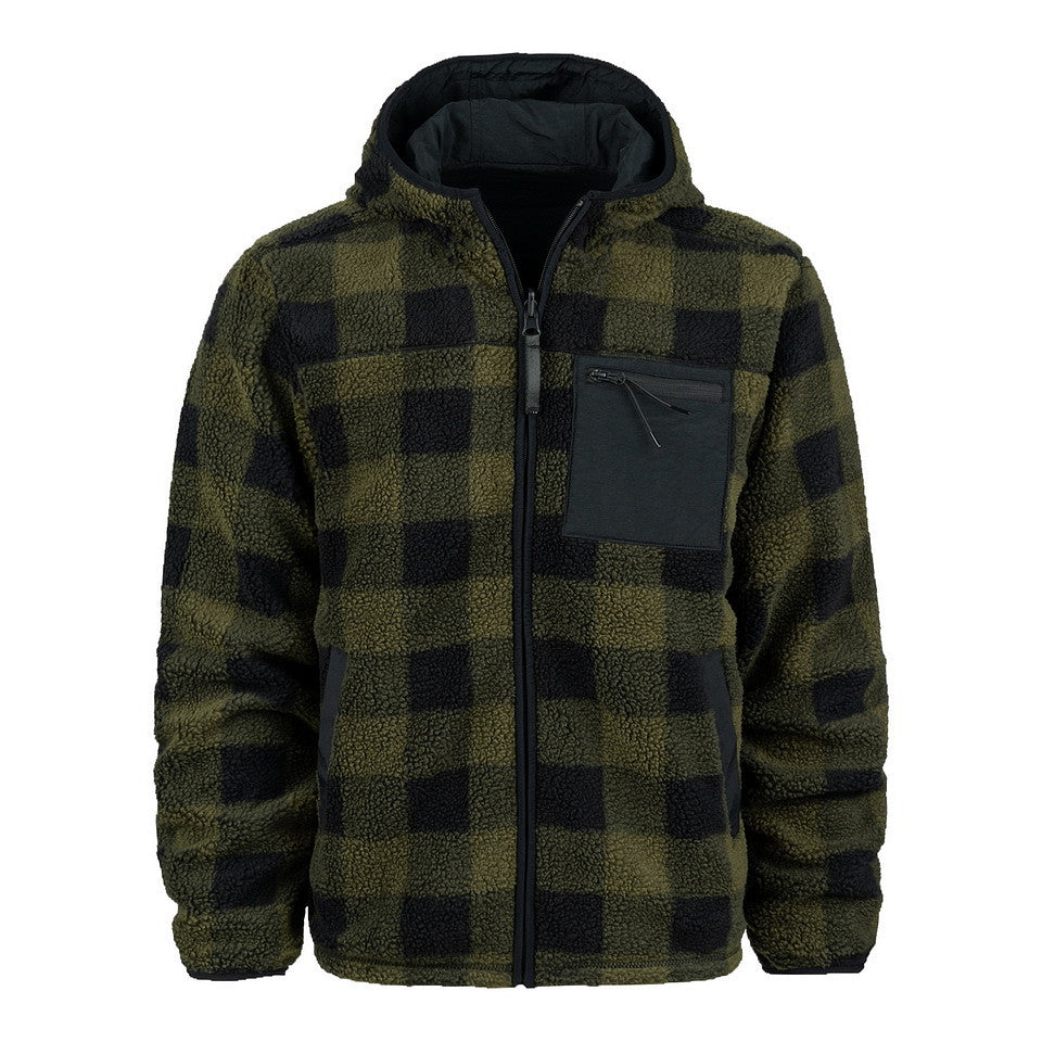 Jachetă Reversible Sherpa Softshell Negru/Olive - Adaptabilitate Tactica Maximă