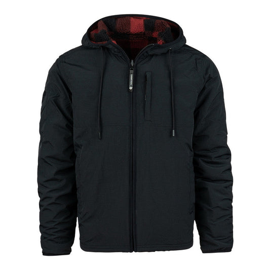 Jacheta Reversible Sherpa Softshell Negru/Roșu - Adaptabilitate Tactică Dublă