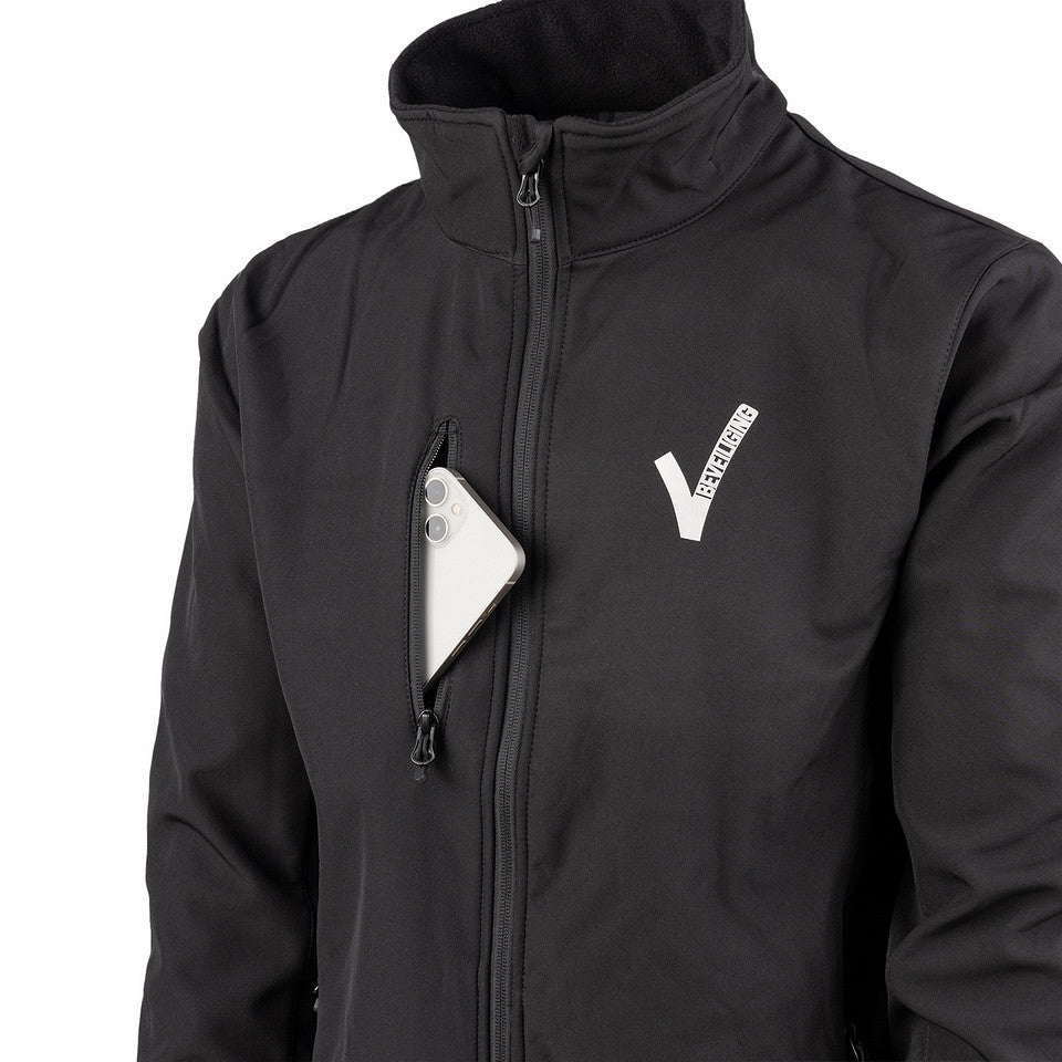 Jachetă Softshell Beveiliging V-logo Negru - Protecție & Confort de Elită