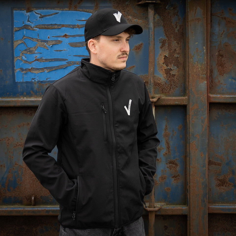 Jachetă Softshell Beveiliging V-logo Negru - Protecție & Confort de Elită