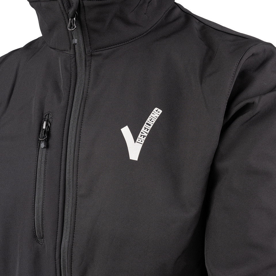 Jachetă Softshell Beveiliging V-logo Negru - Protecție & Confort de Elită
