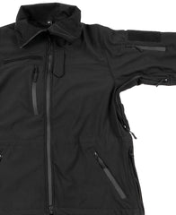 Jachetă Softshell High Defence Negru MFHProfessional - Impermeabilă, Rezistentă la Vânt
