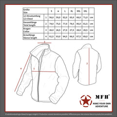 Jachetă Softshell High Defence Negru MFHProfessional - Impermeabilă, Rezistentă la Vânt