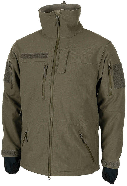 Jachetă Softshell High Defence Oliv MFHProfessional - Impermeabilă, Rezistentă la vânt