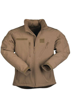 Jachetă Softshell Mil-Tec SCU 14 – 3 Straturi, 5.000 mm, Dark Coyote