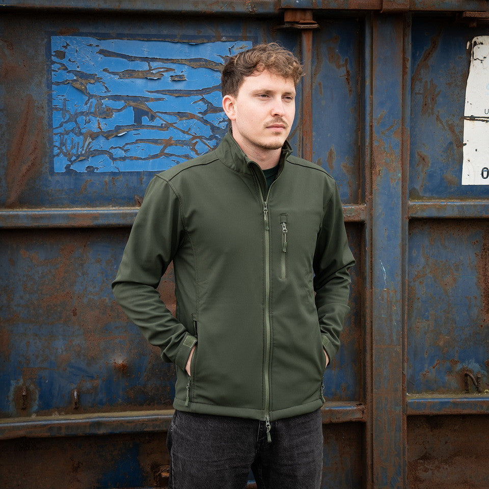 Jachetă Softshell Outdoor Verde - Performanță Maximă în Orice Misiune