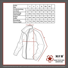 Jachetă Softshell Protect Negru MFH - Impermeabilă, Respirabilă