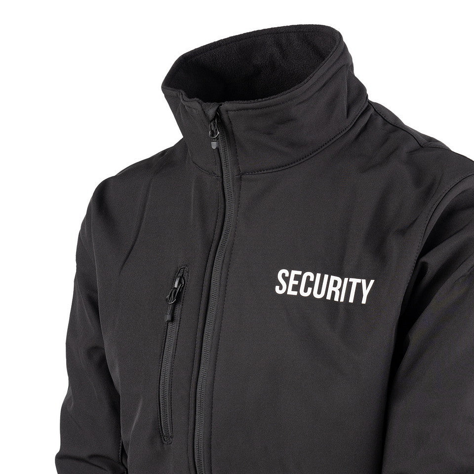Jachetă Softshell Security Negru - Rezistență și Agilitate în Serviciu