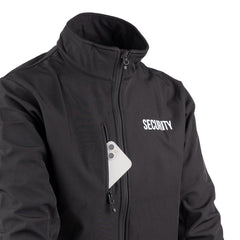 Jachetă Softshell Security Negru - Rezistență și Agilitate în Serviciu