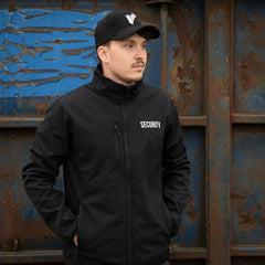 Jachetă Softshell Security Negru - Rezistență și Agilitate în Serviciu