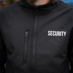 Jachetă Softshell Security Negru - Rezistență și Agilitate în Serviciu