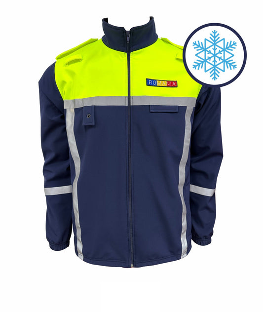 Jachetă Softshell Silverline Combat Navy/Verde | military-shop.ro