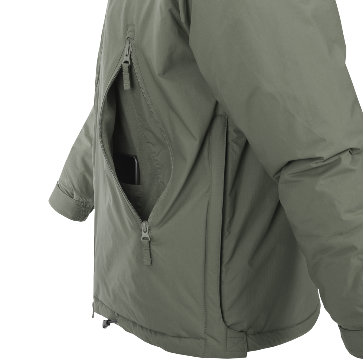 Jachetă tactică de iarnă Helikon-Tex cu izolație Climashield® Apex 100g și panouri de identificare retractabile