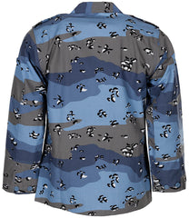 Jachetă Tactică US BDU Chocolate Chip Blue Camo - Rip Stop, 100% Bumbac