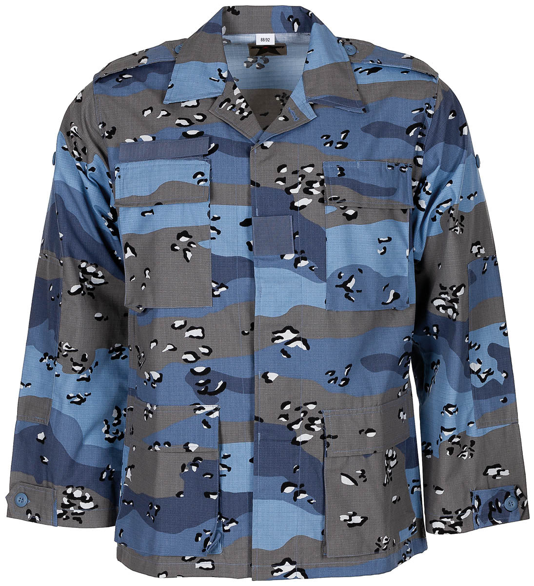 Jachetă Tactică US BDU Chocolate Chip Blue Camo - Rip Stop, 100% Bumbac