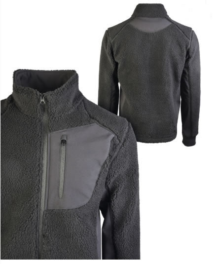 Jachetă Teddy-Fleece BearForce pentru Vreme Rece Softshell Neagra