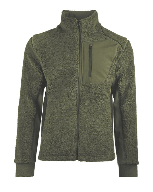 Jachetă Teddy-Fleece Mil-Tec BearForce – Inserții Softshell, Oliv
