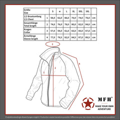 Jachetă Termică Reversibilă Oliv/Negru MFH - Hidrofugă, Fermoar YKK