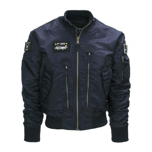 Jachetă Zbor F-35 Flight Jacket Albastru - Performanță și Stil Tactic