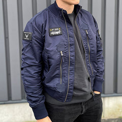 Jachetă Zbor F-35 Flight Jacket Albastru - Performanță și Stil Tactic