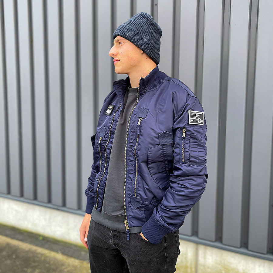 Jachetă Zbor F-35 Flight Jacket Albastru - Performanță și Stil Tactic