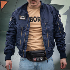 Jachetă Zbor F-35 Flight Jacket Albastru - Performanță și Stil Tactic