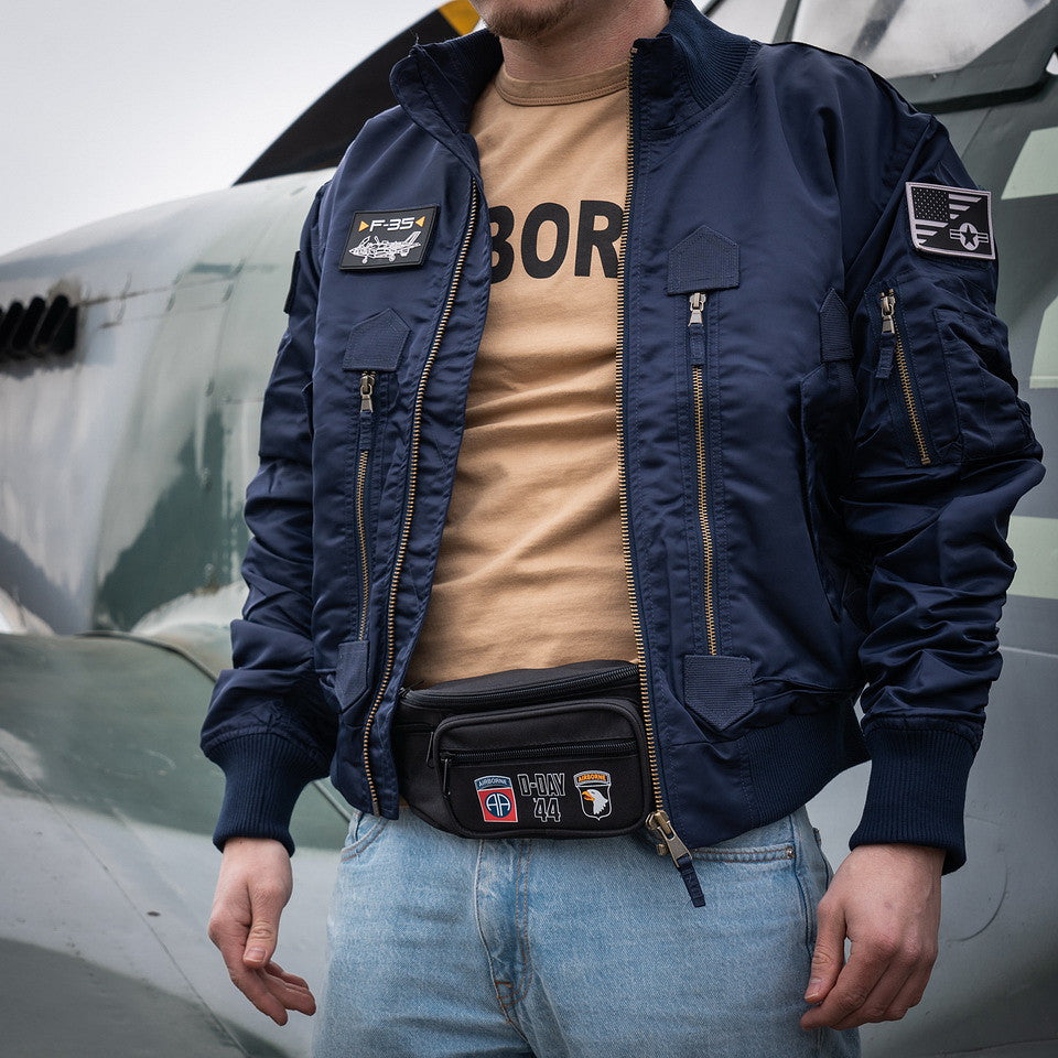 Jachetă Zbor F-35 Flight Jacket Albastru - Performanță și Stil Tactic