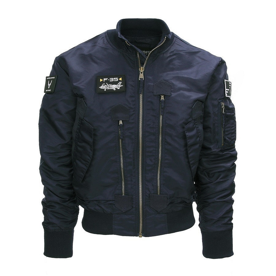Jachetă Zbor F-35 Flight Jacket Albastru - Performanță și Stil Tactic