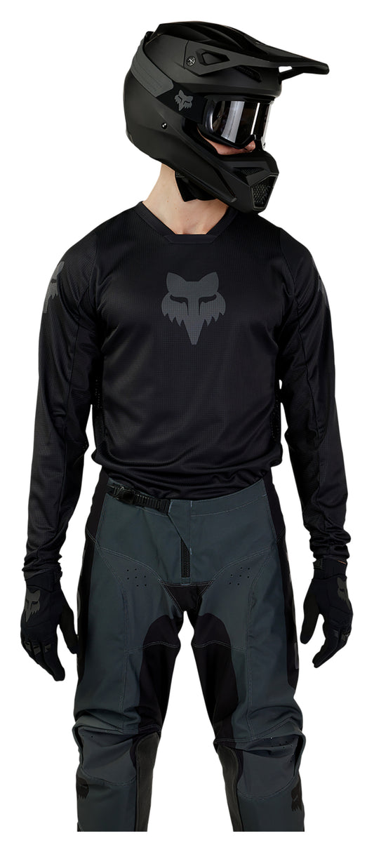 Jersey Moto Fox 180 Blackout - Confort Uscat și Ventilație Superioară