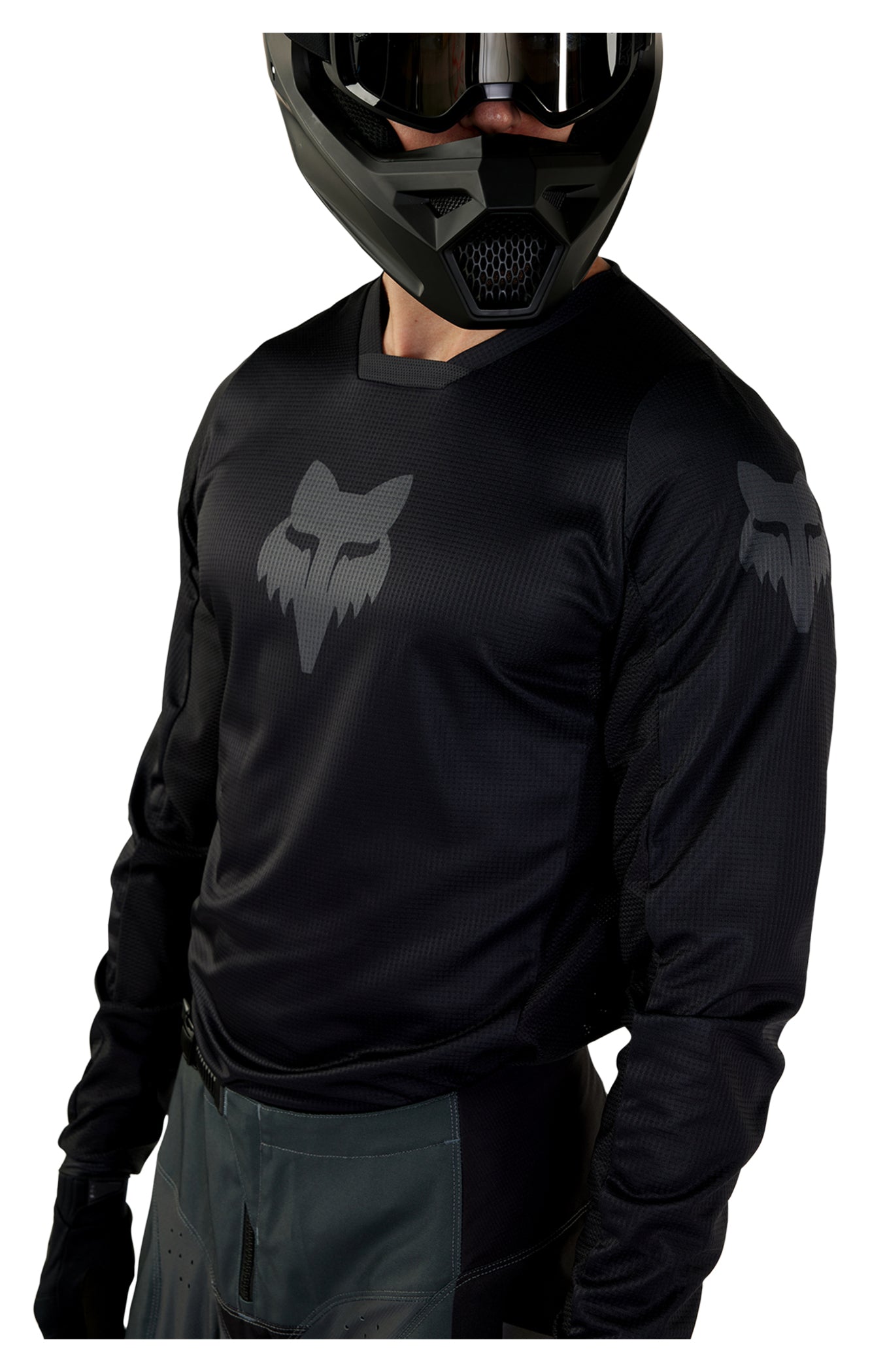 Jersey Moto Fox 180 Blackout - Confort Uscat și Ventilație Superioară